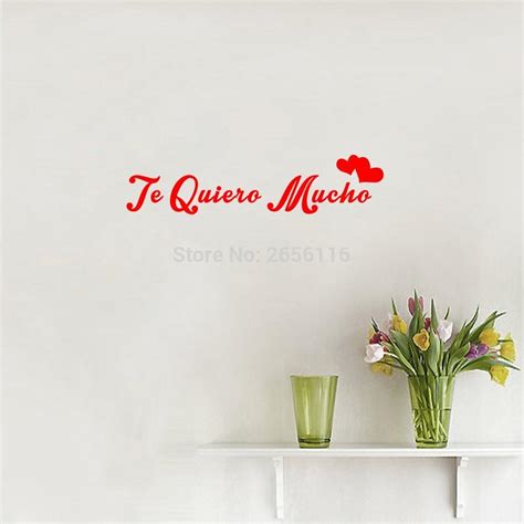 Spanish Quotes I Love You So Much Wall Stickers Te Quiero Mucho Art