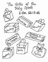 Spirit Gifts Holy Coloring Spiritual Pages Lds Color School Gift Sunday Sheets Catholic Clipart Kids Crafts Ccg Clip Children Colouring sketch template
