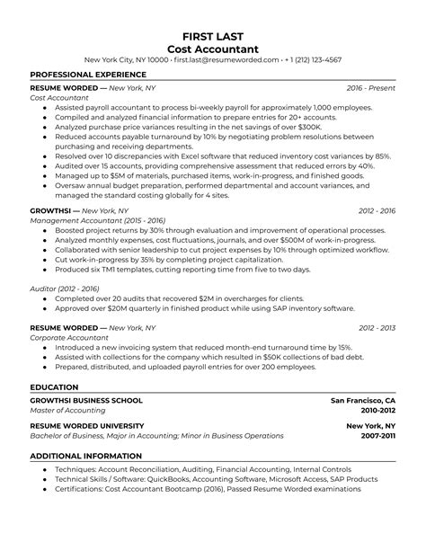 accountant resume format examples  guidelines