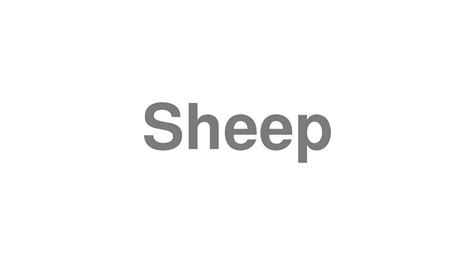 pronounce sheep youtube