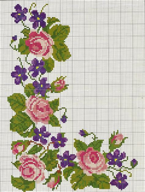 costuras stephany patrones de flores de punto de cruz gratis  cross stitch flowers patterns