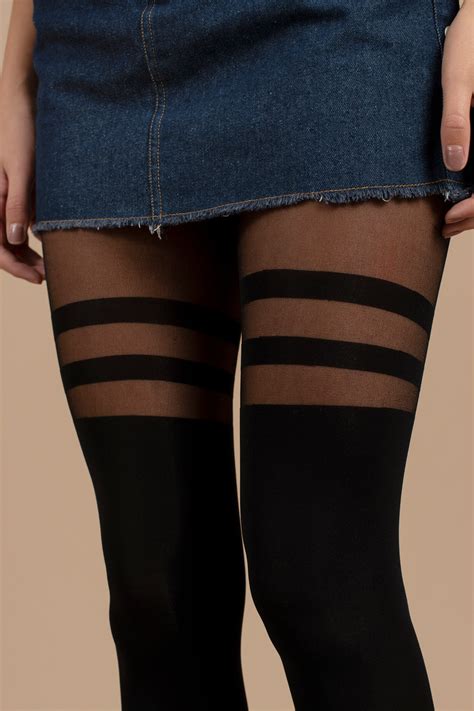Sexy Black Legwear Black Legwear Striped Legwear Black Tights