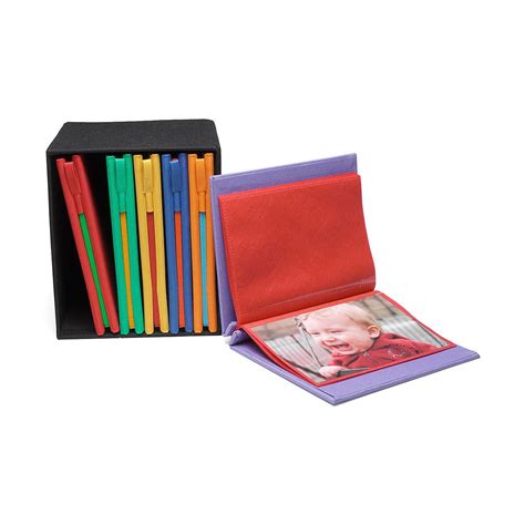 rainbow mini photo album set multicolored miniature picture storage