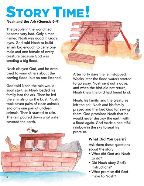 noahs ark preschool bible lessons easy kids bible story  children