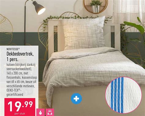 novitesse dekbedovertrek  pers aanbieding bij aldi