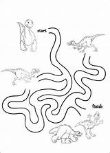 Labyrinthe Dinosaure sketch template