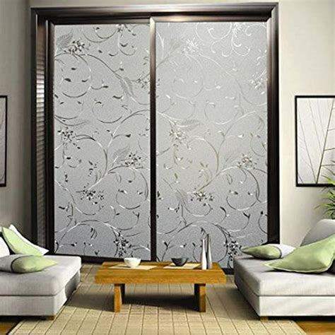 nk home  glue  static decorative frosted privacy window films  glass  ft