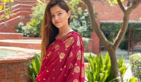 Rubina Dilaik Flaunts Her Traditional Anarkali Suit In Black And Red