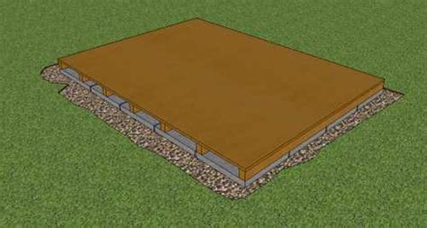 build  storage shed foundation  paving slabs