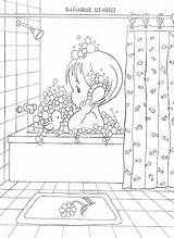 Coloring Shower Pages Moments Bath Child Taking Precious Bathing Time Kids Colouring Children Baño Printable Coloriage El Embroidery Coloringbook4kids Color sketch template