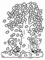 Boom Kleurplaten Herfst Kleurplaat Blaadjes Bomen Volwassenen Kinderen Bezoeken sketch template