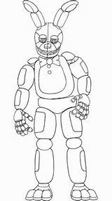 Coloring Pages Fnaf Freddy Nights Five Nightmare Fredbear Scary Printable sketch template
