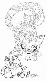 Coloring Trippy Cheshire Kidnotorious sketch template