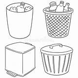 Bereiten Abfall Vektorsatz Garbage Recycle sketch template