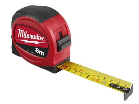 milwaukee  slimline tape measure  width mm metric