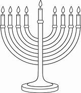 Menorah Hanukkah Outline Clipart Clip Candle Drawing Jewish Candles Menora Coloring Holder Sketch Kwanzaa Border Transparent Cliparts Lineart Pages Tree sketch template