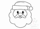 Santa Head Claus Printable Coloring Character Related sketch template