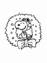 Snoopy Coloring Peanuts Sheets Christmas Pages Charlie Brown Print Printable Gang Color Xmas Book Woodstock Character Activity Wreath Natal Visit sketch template