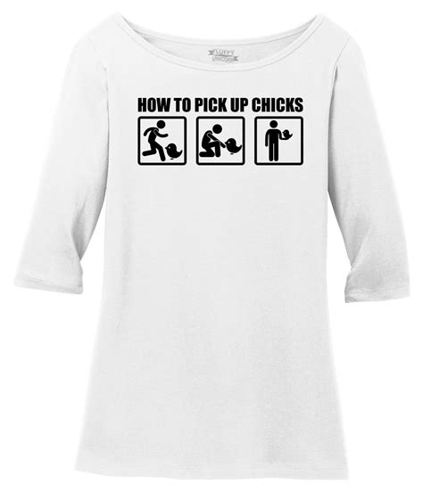 Ladies How Pick Up Chicks Funny College Party Sexual Humor Tee Scoop 3