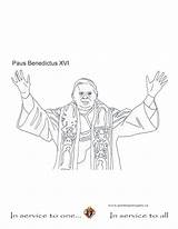 Pope Benedict Xvi Clipart Clipground Coloring sketch template