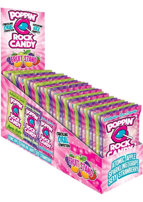 Popping Rock Candy Oral Sex Candy Display Fruit Stand 36 Pack Per