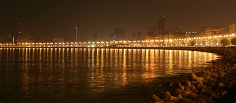 marine drive mumbai night view wallpaper  baltana