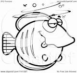 Drunk Butterflyfish Clipart Cartoon Outlined Coloring Vector Cory Thoman Regarding Notes Clipartof sketch template