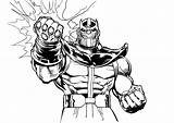 Thanos Coloring Pages Comic Book sketch template