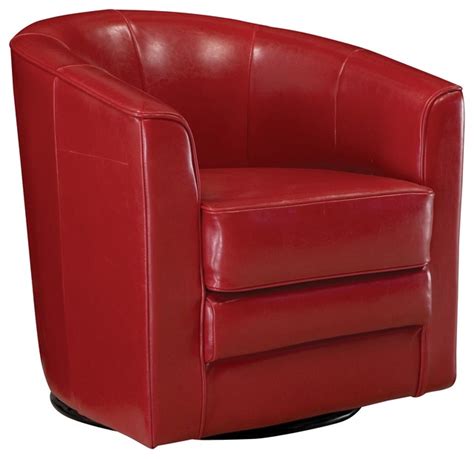 conrad leather swivel accent chair contemporary armchairs
