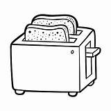 Toaster Appliances Slice Colorir sketch template