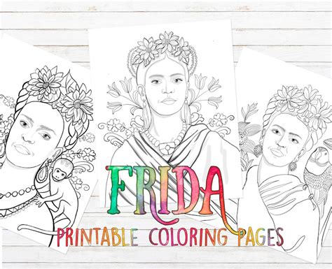 mexican woman printable coloring pages hand etsy
