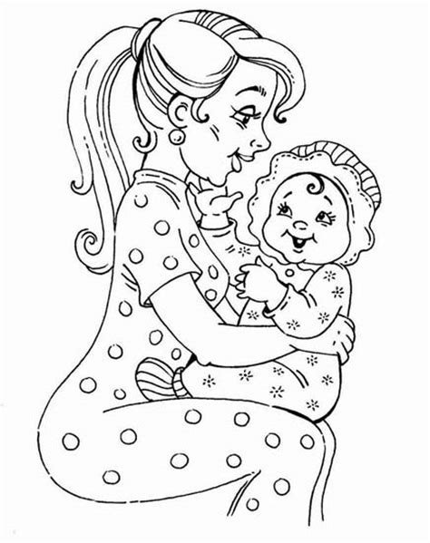 mother  daughter coloring pages    print