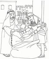 Coloring Joseph Egypt Sheets Pages Sunday School Bible sketch template