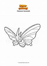 Ausmalbild Omot Colorare Disegno Supercolored Venomoth Wishiwashi Mewtwo Venusaur sketch template