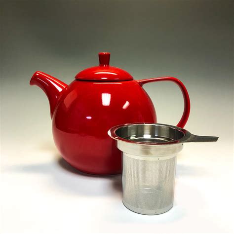 ceramic teapot  stainless steel infuser tea  chi