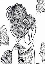 Coloring Pages Girls Printable Adult sketch template