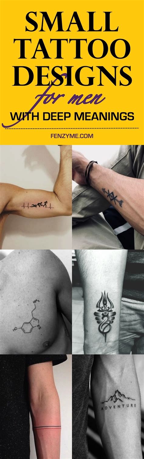 55 Small Tattoo Designs For Men With Deep Meanings Fashion Enzyme
