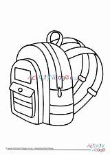 Colouring Backpack Pages School Kids Activity Village Explore Activityvillage Back sketch template