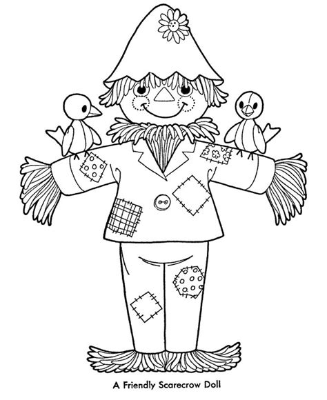 printable scarecrow patterns cut  sketch coloring page