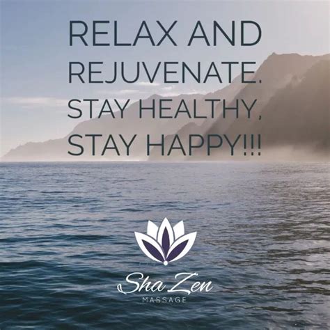 words relax  rejuvenate stay healthy stay happy  front  water