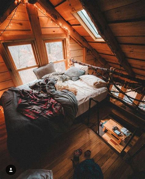 bedroom loft cabin cabin homes house