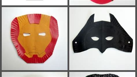 superhero paper plate masks iron man    sons