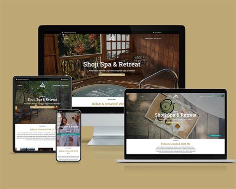 shoji spa retreat website design dolo digital portfolio