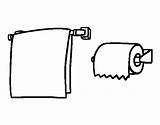 Asciugamano Igienica Higienico Toalla Toallero Toilet Higiénico Acolore Stampare sketch template