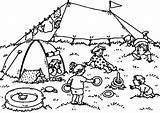 Biwak Plage Namiot Dzieci Kamping Kolorowanki Colorier Vba Opa Camps Autisme Buzz2000 sketch template