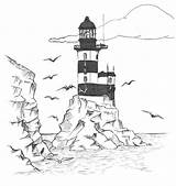 Lighthouse Coloring Pages Printable Drawing Lighthouses Realistic Easy Print North Carolina Pencil Template Getdrawings Hatteras Cape Library Clipart Coloringhome Popular sketch template
