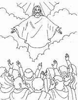 Jesus Coloring Pages Ascension Christ Sunday Sheets Bible Colouring Crafts Para Colorear School Kids Easter Children Familyholiday Holiday Catholic Printable sketch template