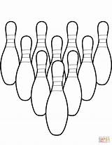 Bowling Coloring Pins Pages Drawing Ball Ten Printable Categories sketch template