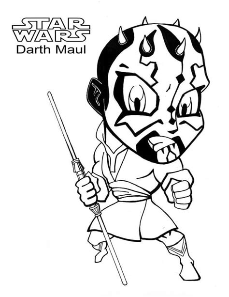 darth maul coloring page  printable coloring pages  kids