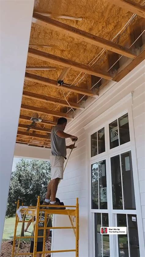 whats   wood  porch ceilings video porch ceiling modern farmhouse exterior